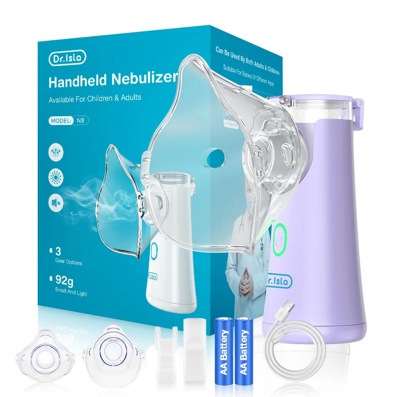 Nebulizador Inalador Para Crianças e Adultos UltraFlow | Portátil e Silencioso Roxo