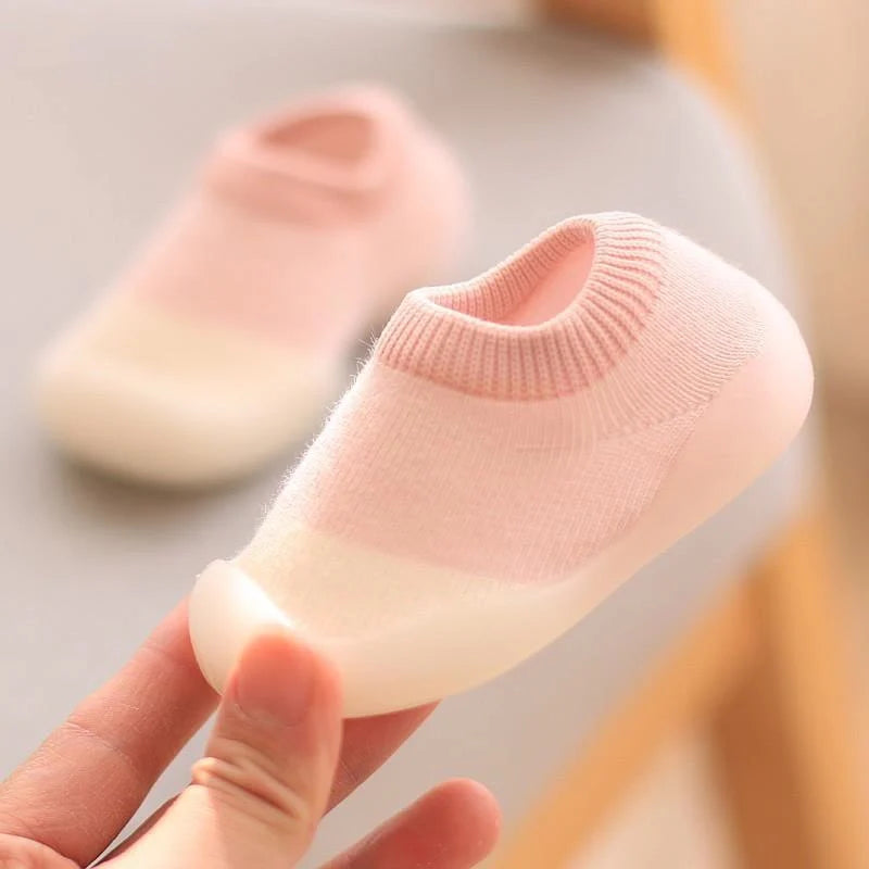 Tênis Meia Tricô Para Bebê Antiderrapante BabyShoes | 0-4 Anos Rosa