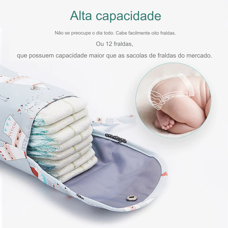 Bolsa Para Fraldas de Bebê Reutilizável - OrganizaBaby