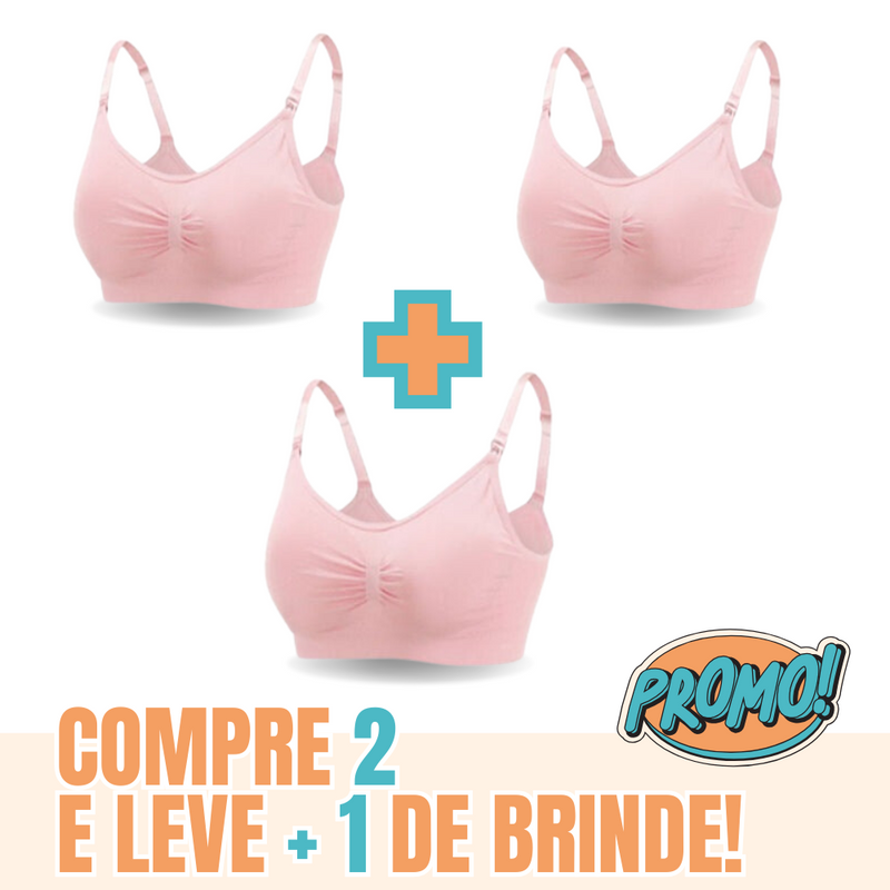 Kit Sutiã Amamentação BraSoft | Sustentação Extra | Compre 2 leve 3