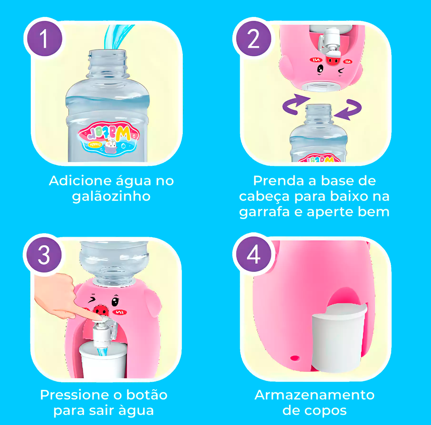 Mini Bebedouro Infantil Gutiguti - Copo de Brinde (SOMENTE HOJE)