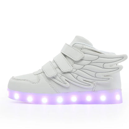 Tênis Infantil Sonic Branco Com Led Recarregável | PisaHappy