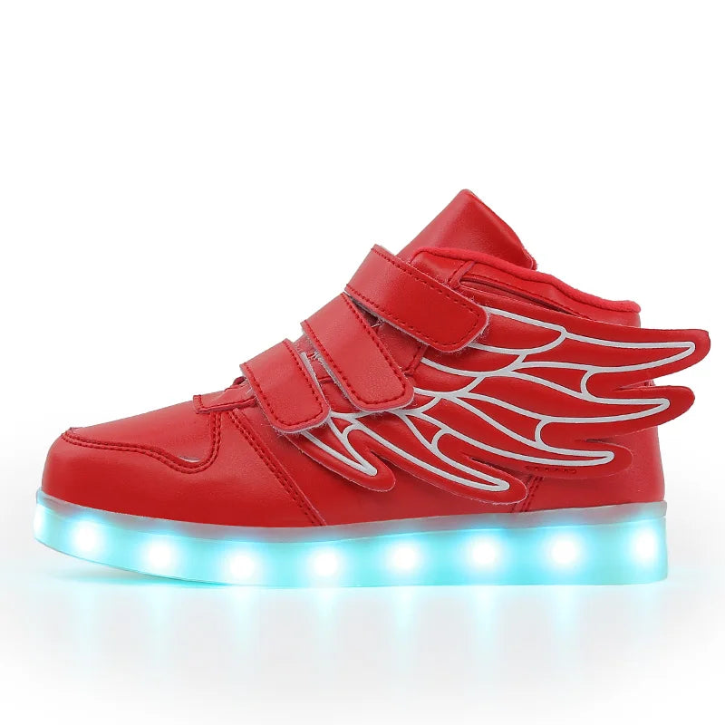 Tênis Infantil Sonic Vermelho Com Led Recarregável | PisaHappy