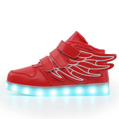 Tênis Infantil Sonic Vermelho Com Led Recarregável | PisaHappy