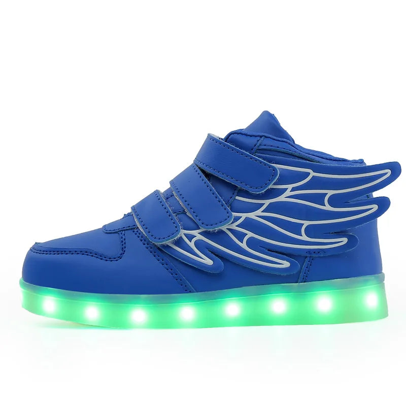 Tênis Infantil Sonic Azul Com Led Recarregável | PisaHappy