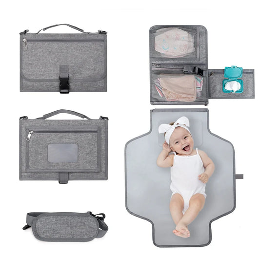 Trocador Portátil 3 em 1 BabyJoe | Trocador/Porta fraldas/Lenço Umedecido