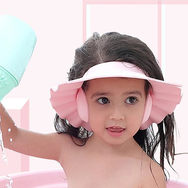 viseira chapéu protetor de banho infantil