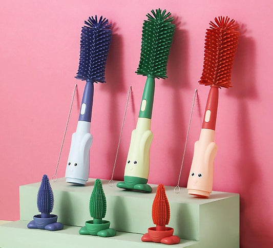Escova Limpadora de Mamadeira | 100% Silicone - IAmamentar | Alimentação do seu bebê em primeiro lugar